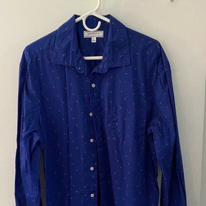 Crown & Ivy, classis fit, Men's Size L, Royal Blue with red crowns